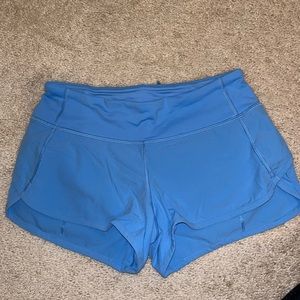 Lululemon blue speed short 2.5” - size 2